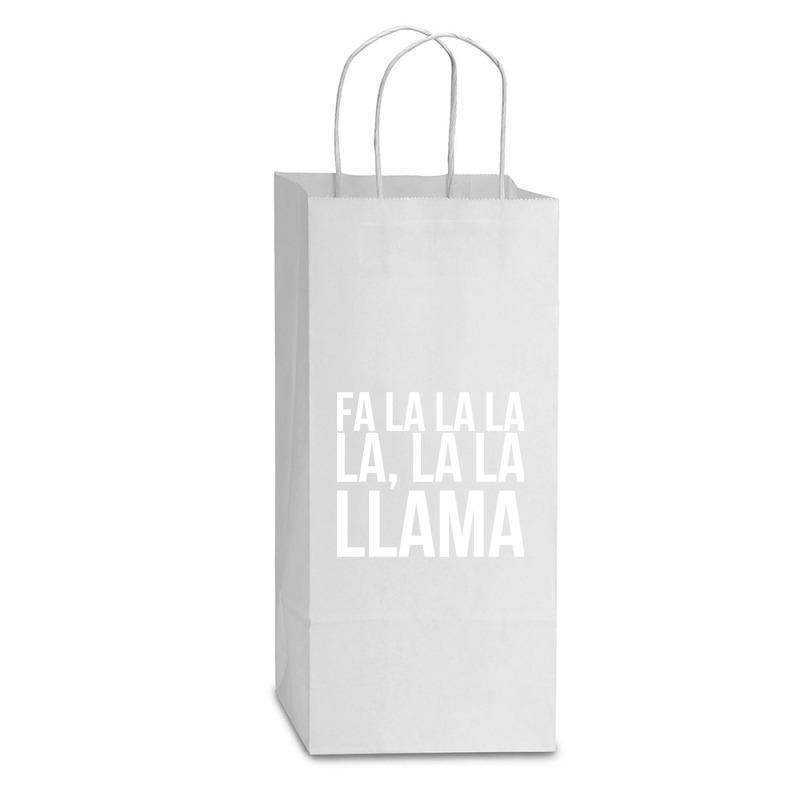 Fa La La La La La La Llama-npqnt Double Wine Paper Bag - 6 1/2 X 3 1/2 X 12 3/8 | Artistshot