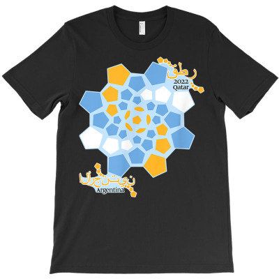 Argentina World Soccer Geometric Swirl Flag T Shirt T-shirt Designed By Yurivinpco