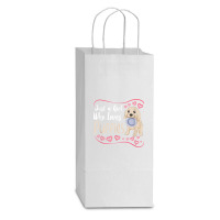 Dog Puppie Just A Girl Who Loves Puppies Double Wine Paper Bag - 6 1/2 X 3 1/2 X 12 3/8 | Artistshot