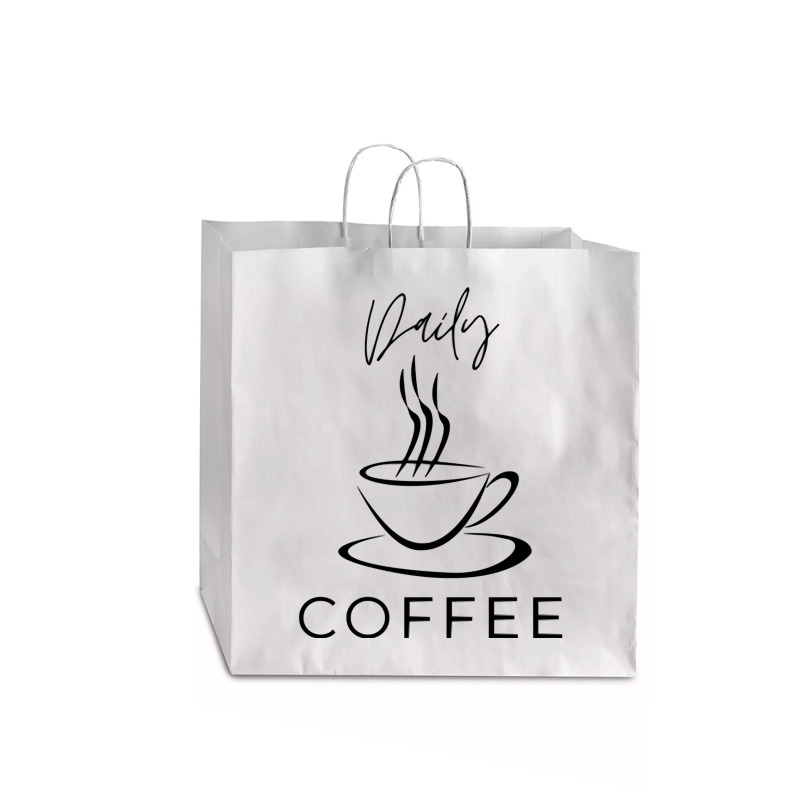 Daily Coffee Jumbo Paper Bag - 18 X 7 X 18 3/4 | Artistshot