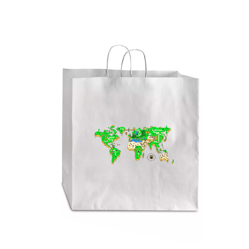 World Map Smw Snes Style Gift Jumbo Paper Bag - 18 X 7 X 18 3/4 | Artistshot