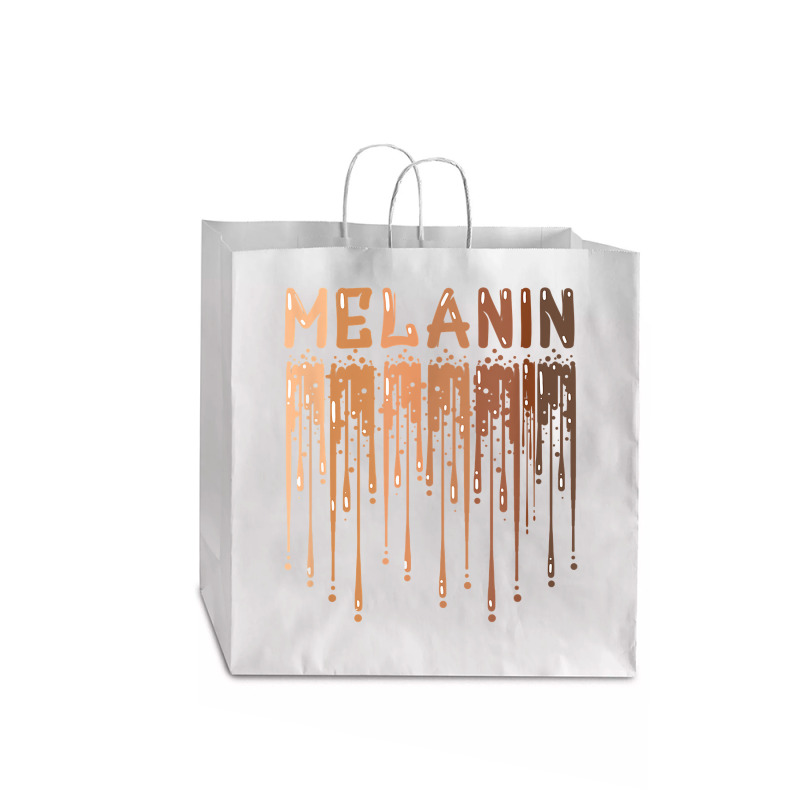 Drippin Melanin For Women Pride   Gifts Black History Month T Shirt Jumbo Paper Bag - 18 X 7 X 18 3/4 | Artistshot