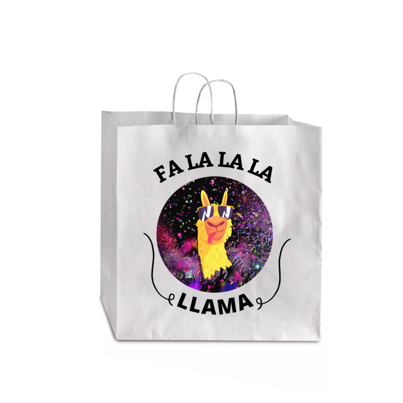 Fa La La La Llama Jumbo Paper Bag - 18 X 7 X 18 3/4 | Artistshot