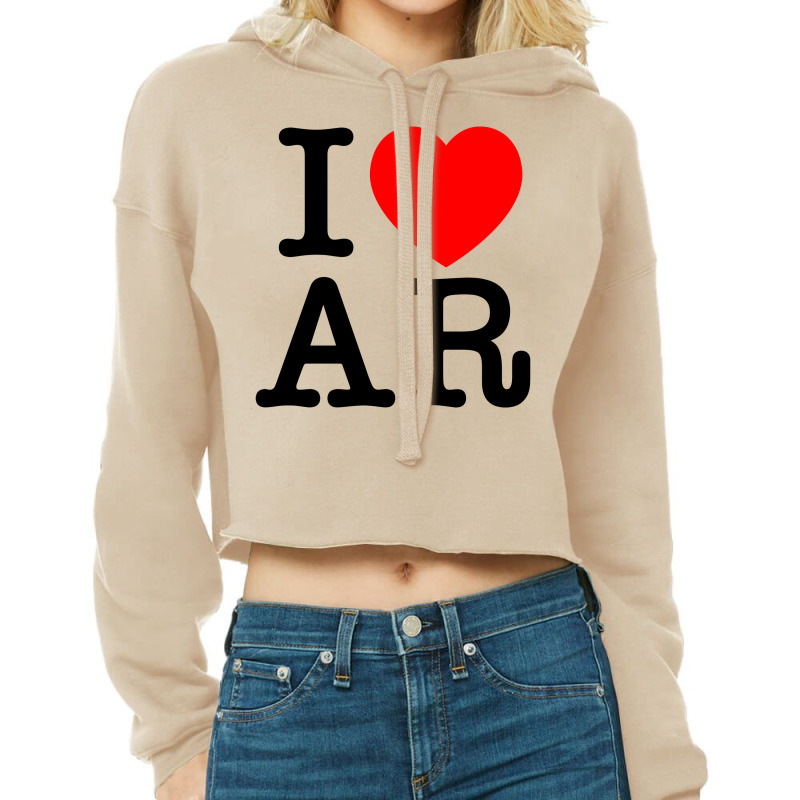 I Heart Ar (argentina) Cropped Hoodie by syuharni | Artistshot