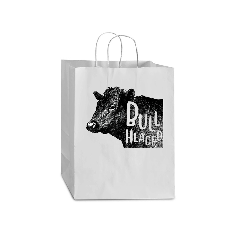 Bullheaded Cow Lover Funny Country Farm Style Sarcasm Mart Paper Bag -13 X 7 X 17 | Artistshot