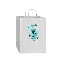 Geometric Triangle Compilation In Teal Mart Paper Bag -13 X 7 X 17 | Artistshot