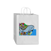 Blue Whale, Marine Sea Animal, Ocean Life, Surf, Art Work Raglan Baseb Mart Paper Bag -13 X 7 X 17 | Artistshot