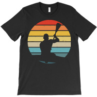 Canoe T  Shirt Canoeing Silhouette On A Distressed Retro Sunset Design T-shirt | Artistshot