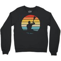 Canoe T  Shirt Canoeing Silhouette On A Distressed Retro Sunset Design Crewneck Sweatshirt | Artistshot