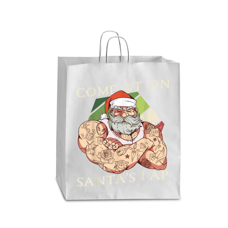 Come Sit On Santa's Lap Funny Santa Claus Christmas Beard Queen Paper Bag - 16 X 6 X 19 1/4 | Artistshot