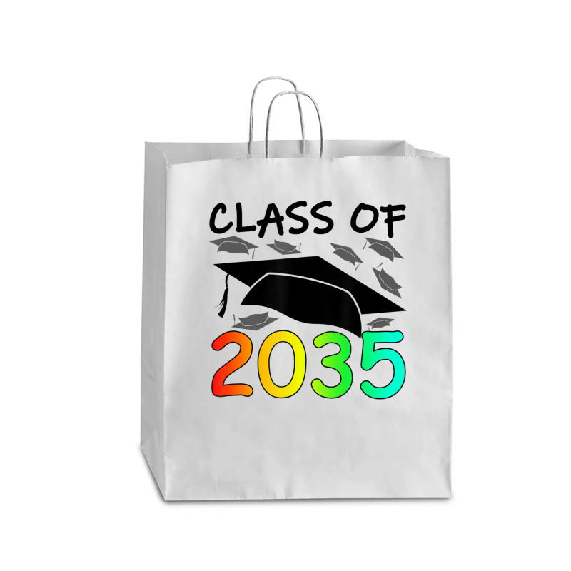 Graduation Class Of 2035 Hand Prints Space Pre-k -12th Grade Queen Paper Bag - 16 X 6 X 19 1/4 | Artistshot