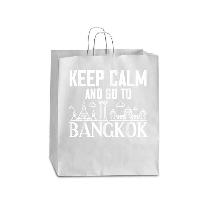 Bangkok Thailand City Skyline Map Queen Paper Bag - 16 x 6 x 19 1/4 by ROMAINEDWILEY | Artistshot