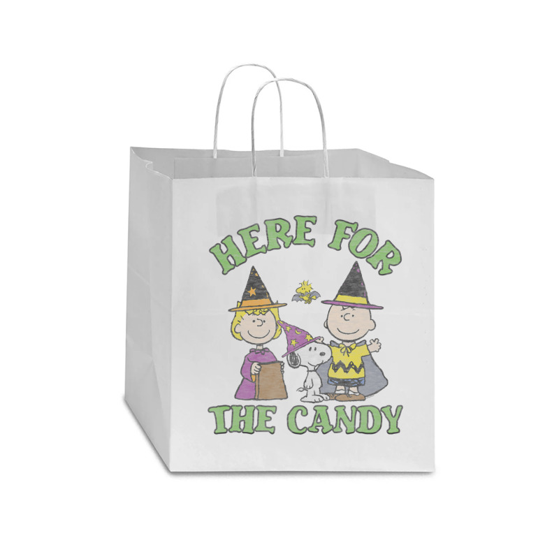 Peanuts Halloween Charlie Sally Here For The Candy Star Paper Bag - 13 X 7 X 13 | Artistshot