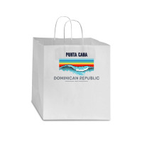 Punta Cana Souvenir   Dominican Republic Reminder T Shirt Star Paper Bag - 13 X 7 X 13 | Artistshot