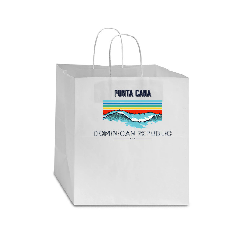 Punta Cana Souvenir   Dominican Republic Reminder T Shirt Star Paper Bag - 13 X 7 X 13 | Artistshot