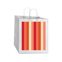 Red Verticallystriped Silver Titanium Iron Color, Red Degradation Patt Take Out Paper Bag - 14 X 10 X 15 1/2 | Artistshot