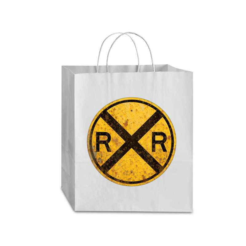 Railroad Crossing Sign 1935 Train Warning Symbol Traveler Paper Bag -13 X 6 X 15 3/4 | Artistshot