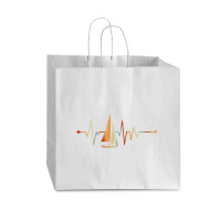 Sea Captain Gift.sail Boat Heartbeat Boat Sailing Vogue Paper Bag - 16 X 6 X 12 | Artistshot