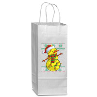 Funny Snowman Softball Christmas Ball Ugly Sweater Wine Paper Bag - 5 1/2 X 3 1/4 X 13 | Artistshot