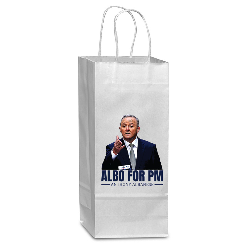 Anthony Albanese. Albo For Pm Wine Paper Bag - 5 1/2 X 3 1/4 X 13 | Artistshot