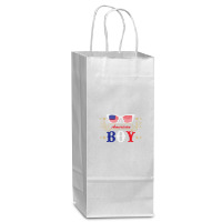 American Boy Love American Flag Wine Paper Bag - 5 1/2 X 3 1/4 X 13 | Artistshot