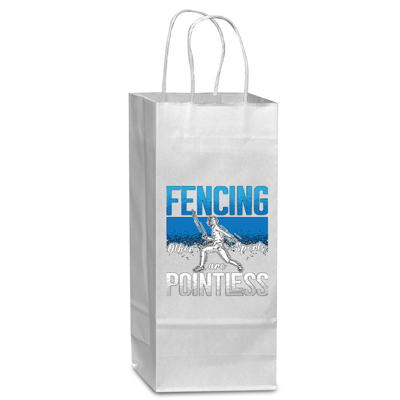 Fencing Fencing Other Sports Are Longswords Fighter Fencer Wine Paper Bag - 5 1/2 X 3 1/4 X 13 | Artistshot