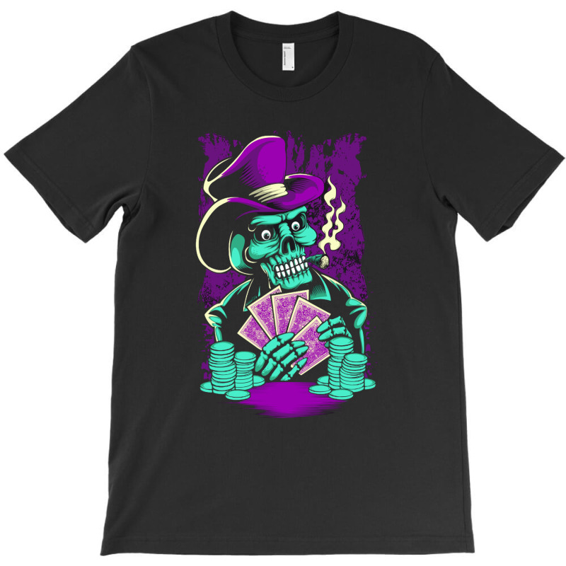 Skull Playing Poker T-shirt | Artistshot