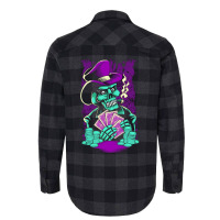 Skull Playing Poker Flannel Shirt | Artistshot