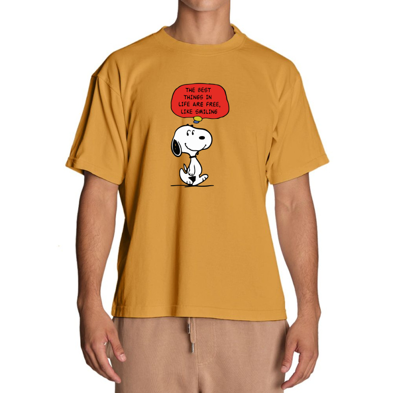 Peanuts Best Things In Life Are Free Urban Heavy T-shirt | Artistshot