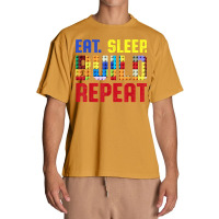 Eat Sleep Build Repeat Building Funny Builders T Shirt Urban Heavy T-shirt | Artistshot