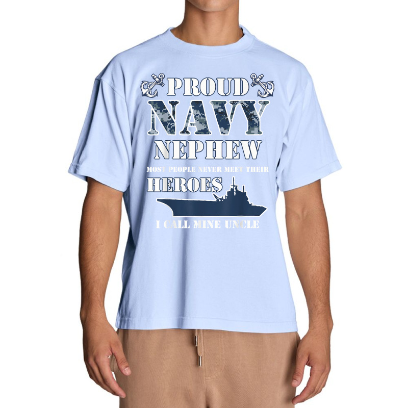 Proud Navy Nephew T Shirts Urban Heavy T-shirt by kogmor58594 | Artistshot