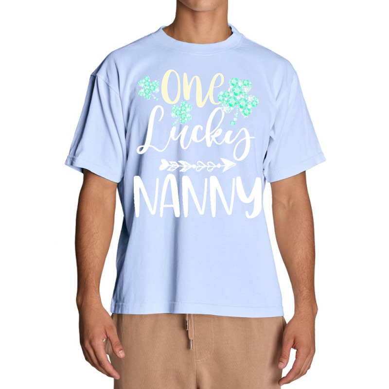 One Lucky Nanny Shamrock T  Shirt One Lucky Nanny Diamond Shamrock Pat Urban Heavy T-shirt | Artistshot