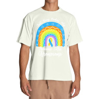 Rainbow Down Syndrome Funny For Kid T  Shirt Just Busy Rockin' My Awes Urban Heavy T-shirt | Artistshot