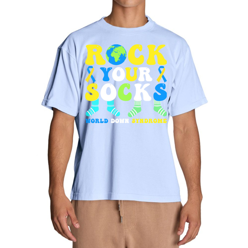 Rock Your Socks World Down Syndrome Day T  Shirt Rock Your Socks World Urban Heavy T-shirt | Artistshot