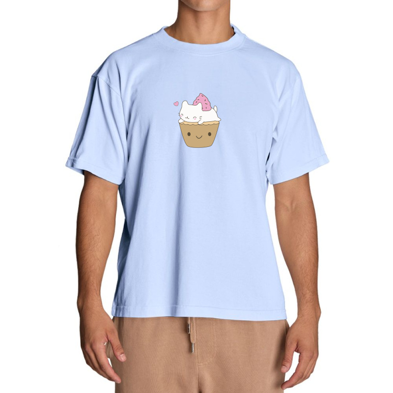 Kawaii Cupcake Cat Urban Heavy T-shirt | Artistshot