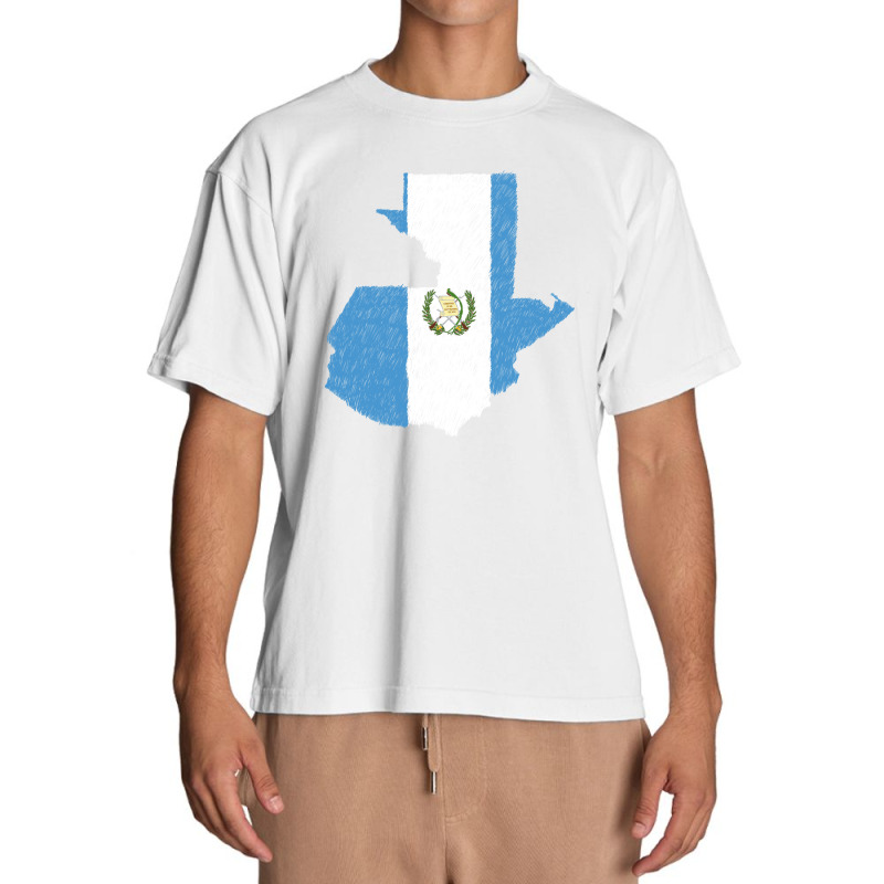 Guatemala Map Flag Drawing Line Art Urban Heavy T-shirt by Erwin Saputra Art | Artistshot