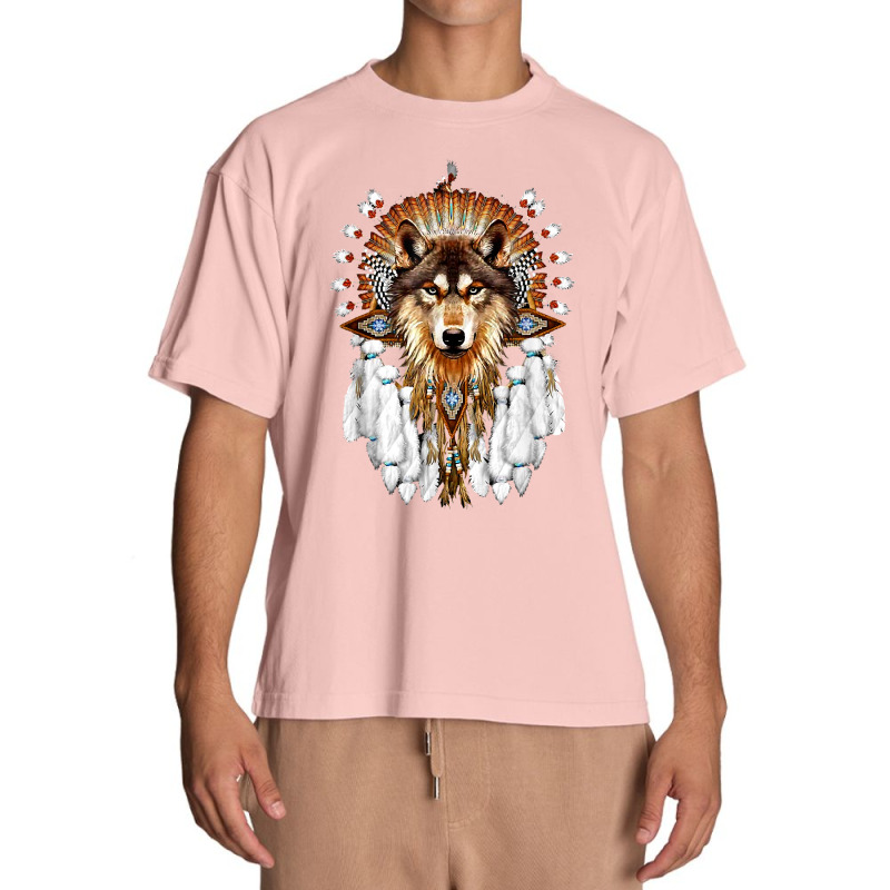 Native American Wolf   Wolf Lovers T Shirt Urban Heavy T-shirt by adam.troare | Artistshot