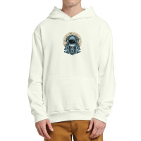 Astronaut Selfie With Moon Urban Pullover Hoodie | Artistshot