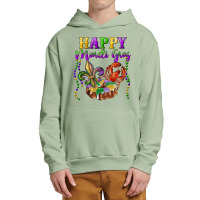 Happy Mardi Gras Fleur De Lis King Cake Crawfish Urban Pullover Hoodie | Artistshot