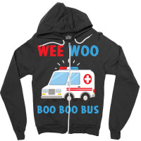 Wee Woo Boo Boo Bus Ambulance Ems Emt Paramedic Driver Gift Pullover H Zipper Hoodie | Artistshot