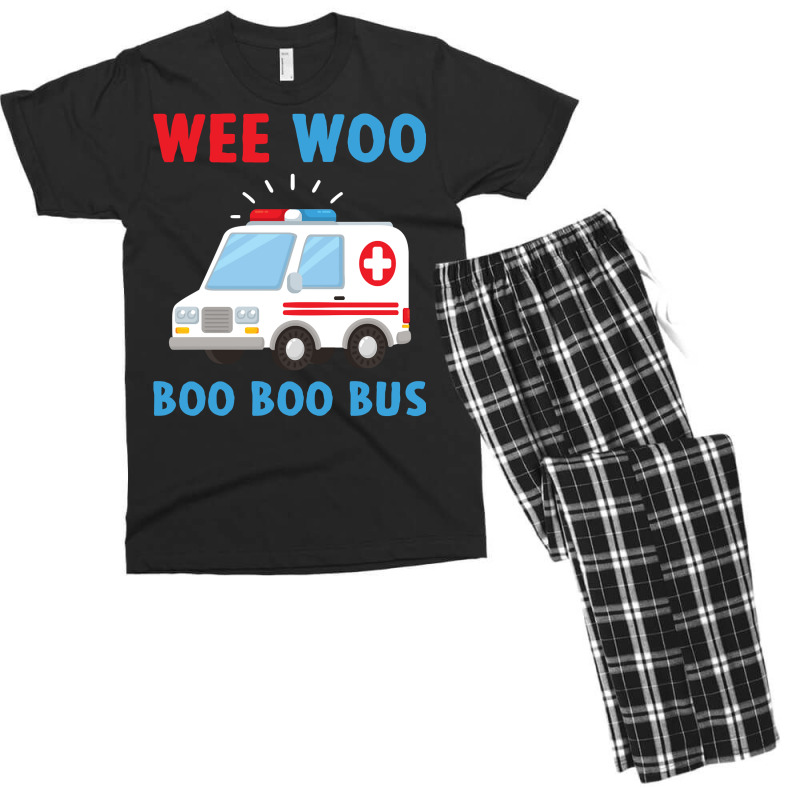 Wee Woo Boo Boo Bus Ambulance Ems Emt Paramedic Driver Gift Pullover H Men's T-shirt Pajama Set | Artistshot