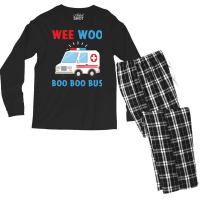 Wee Woo Boo Boo Bus Ambulance Ems Emt Paramedic Driver Gift Pullover H Men's Long Sleeve Pajama Set | Artistshot