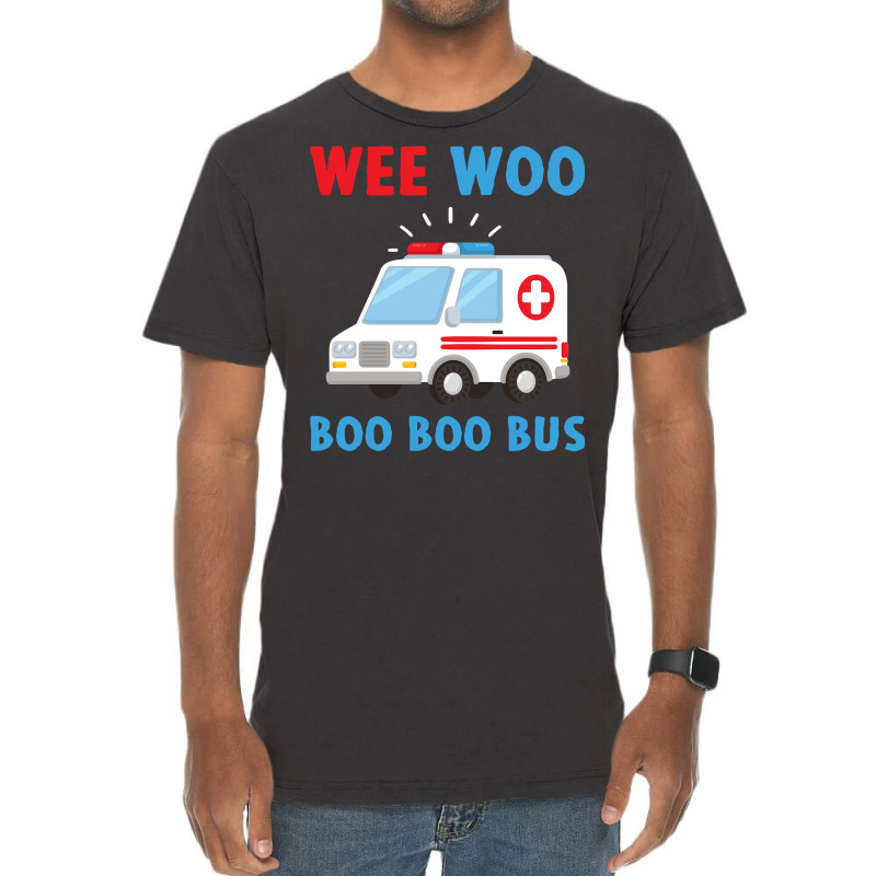 Wee Woo Boo Boo Bus Ambulance Ems Emt Paramedic Driver Gift Pullover H Vintage T-shirt | Artistshot