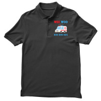 Wee Woo Boo Boo Bus Ambulance Ems Emt Paramedic Driver Gift Pullover H Men's Polo Shirt | Artistshot