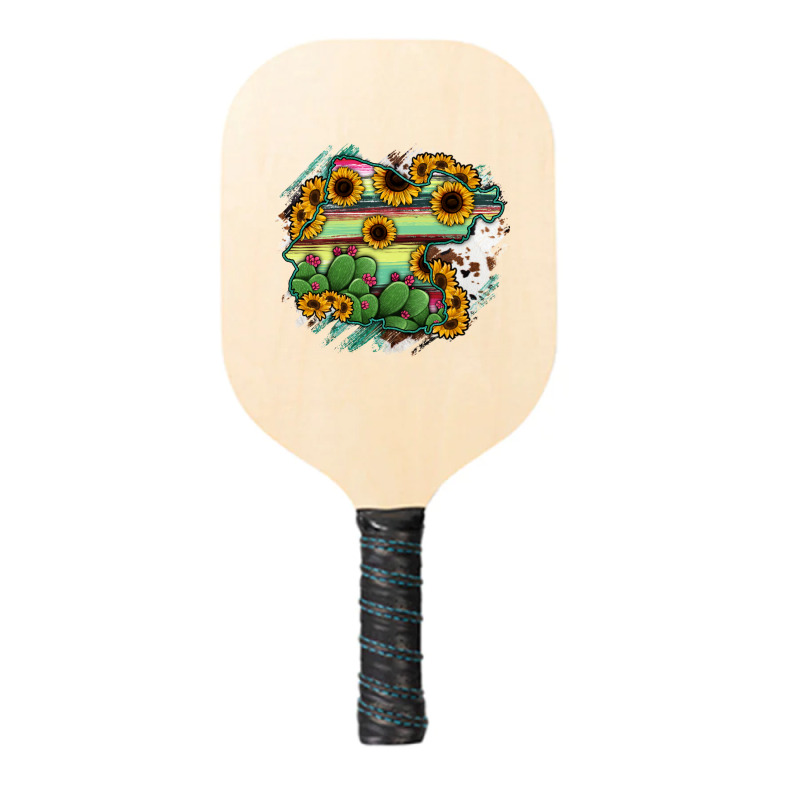 Guanajuato Sunflower Serape Map Pickleball Paddle | Artistshot