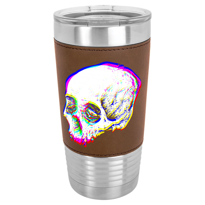 Skull Glitch Leatherette Tumbler | Artistshot