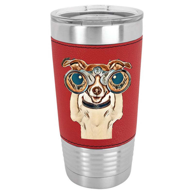 Dog Funny Binocular Animal Leatherette Tumbler | Artistshot