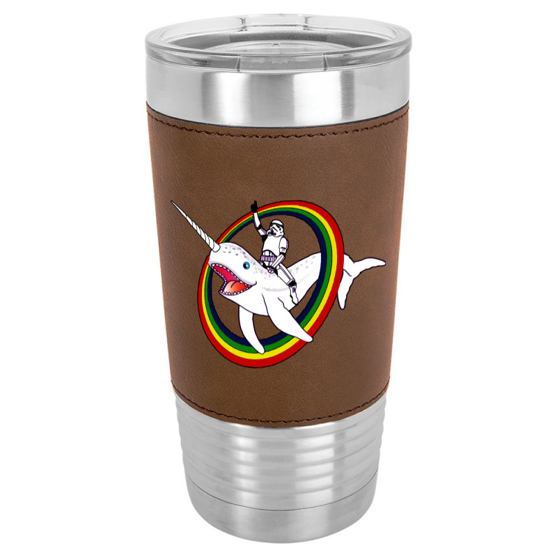 Narwhal Rainbow Funny Circus Leatherette Tumbler | Artistshot