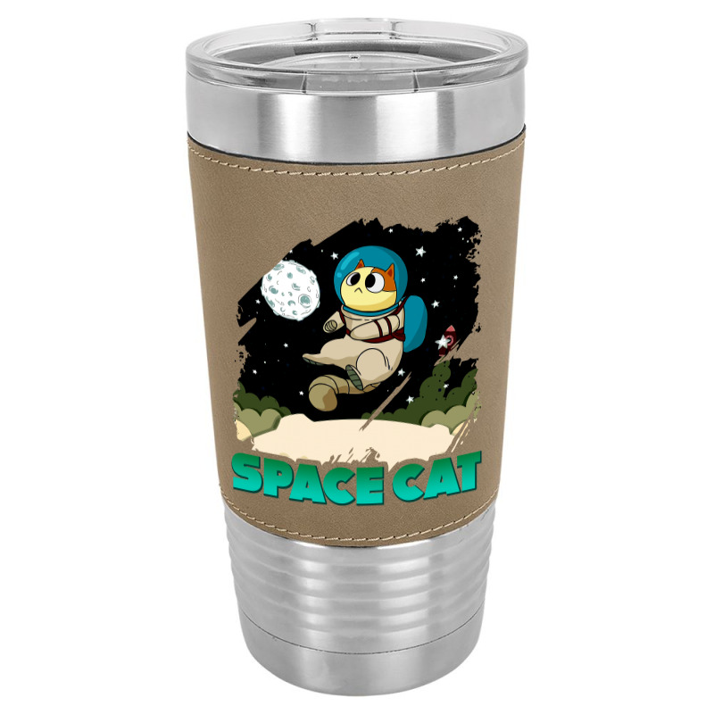 Space Cat Leatherette Tumbler | Artistshot