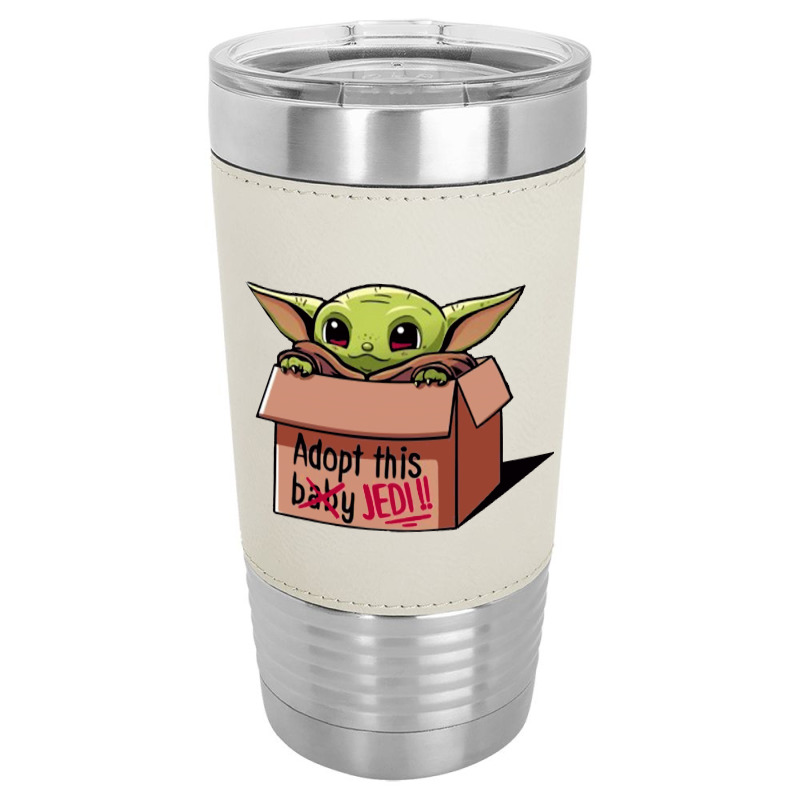 Adopt A Baby Mandalorian Baby Yoda Leatherette Tumbler by paulscott Art | Artistshot